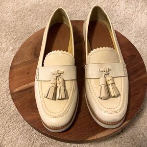 Tory Burch Off White Slip On Shoes